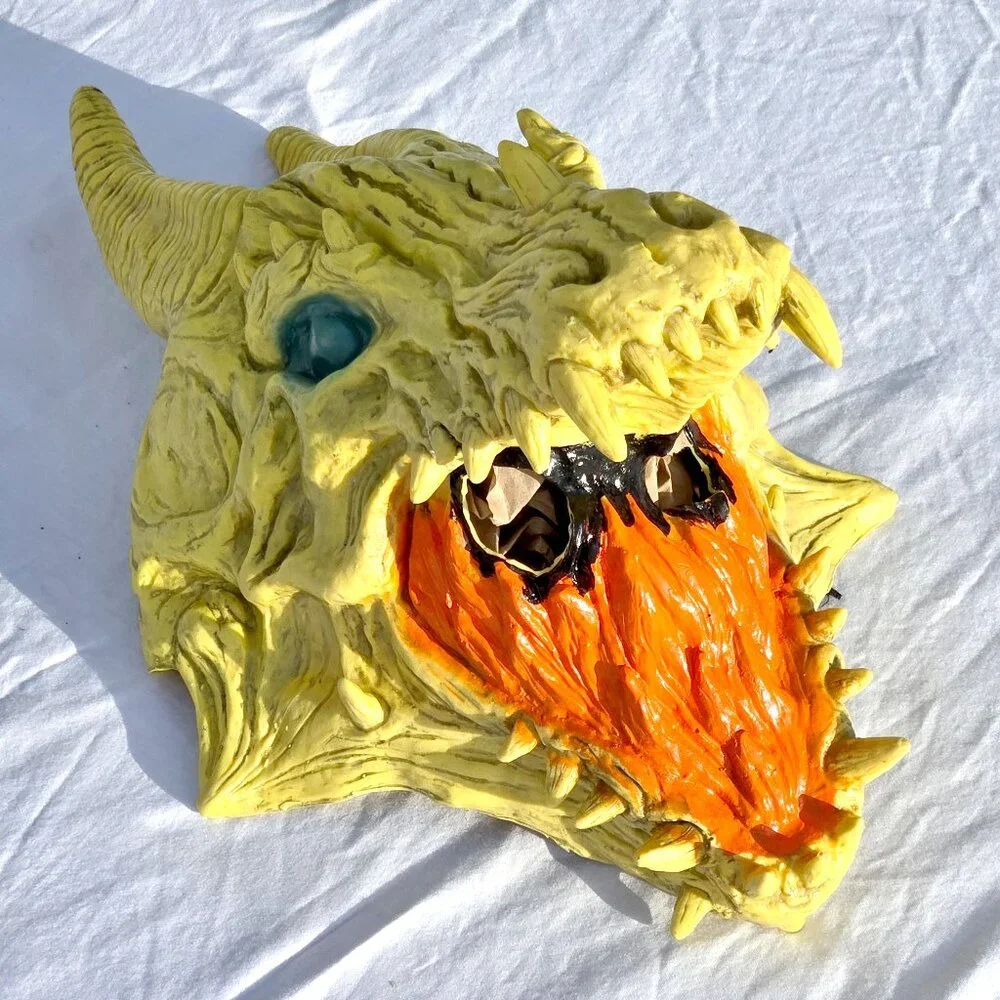 BONE DRAGON Rubber Latex Ancient Mask Cosplay Halloween Costume Fantasy Seasons